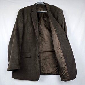 Jones New York Mens Brown Corduroy Blazer Sport Coat Jacket Big Tall Size L52